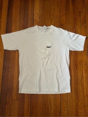 Aape White Embossed Logo Short-Sleeve Tee
